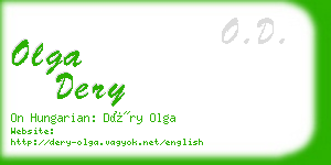 olga dery business card